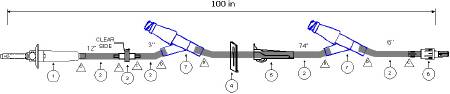 ICU Medical Extension Set 100 Inch Tubing DEHP-Free - B9363