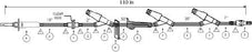 ICU - Primary IV Administration Set 15 Drops / mL Drip Rate 110 Inch Tubing 3 Ports - B9900-227