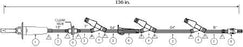 ICU Medical Bravo 24 Administration Set 15 Drops / mL Drip Rate 136 Inch Tubing 3 Ports - B9900-325
