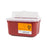 Sharps - Container 5 H X 10 W X 7 D Inch 1 Gallon Red Base / Translucent Lid Horizontal Entry Hinged Snap On Lid - 8703