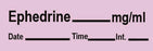 Precision Dynamics TimeMed Pre-Printed Label Timemed Anesthesia Label Ephedrine Violet 1-1/2 X 1/2 Inch - AN-5