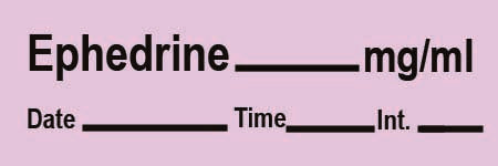Precision Dynamics TimeMed Pre-Printed Label Timemed Anesthesia Label Ephedrine Violet 1-1/2 X 1/2 Inch - AN-5