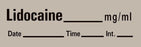 Precision Dynamics TimeMed Pre-Printed Label Timemed Anesthesia Label Lidocaine Gray 1-1/2 X 1/2 Inch - AN-11