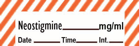 Precision Dynamics TimeMed Pre-Printed Label Timemed Anesthesia Label Neostigmine Red / White 1-1/2 X 1/2 Inch - ANS-15