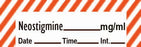 Timemed - Drug Label Anesthesia Label Tape Neostigmine mg/mL Date_Time_Int_ Red / White 1/2 X 1-1/2 Inch - ANS-15