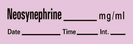 Precision Dynamics TimeMed Pre-Printed Label Timemed Anesthesia Label Neosynephrine Violet 1-1/2 X 1/2 Inch - AN-72