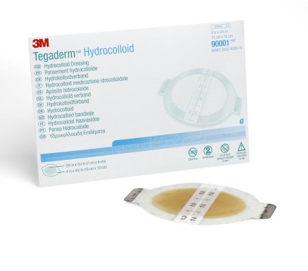 3M Tegaderm Hydrocolloid Dressing 4 X 4-3/4 Inch Oval Sterile - 90001