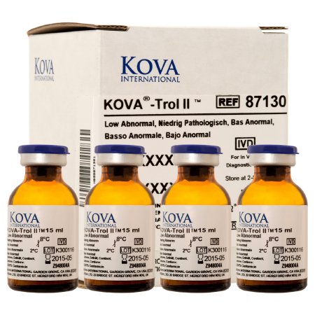 KOVA-Trol II - Urinalysis Control Urine Dipstick Testing Low Abnormal 4 X 15 mL - 87130