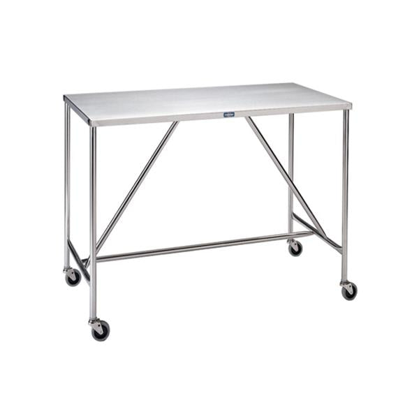 Pedigo Products. Table Instrument 48X24X34" 4 Leg 3" Rubber, Double Ball Bearing Casters Ea - SG-93-SS
