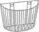 Baumanometer - Wall Basket Large, 9-3D4 X 7 X 3-3D4 Inch, Neutral White, Nylon Coated Steel Inflation System - 2422