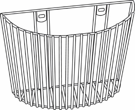 W.A. Baum Baumanometer Wall Basket Large, 9-3D4 X 7 X 3-3D4 Inch, Neutral White, Nylon Coated Steel Inflation System - 2422