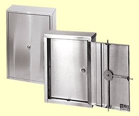 Omnimed Narcotic Cabinet Wall Mount Stainless Steel 2 Shelf Triple Wafer Lock - 181601