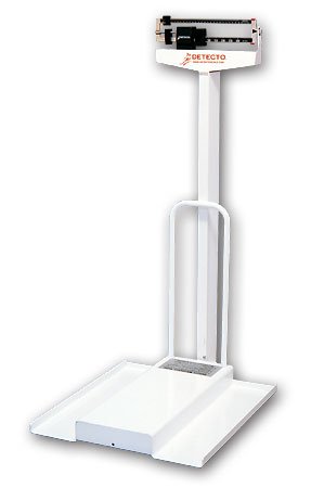 Detecto Scale Detecto Wheelchair Ramp Scale Balance Beam 350 lbs. White Mechanical - 485