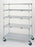 Intermetro Industries Super Adjustable 2 Super Erecta Exchange Cart Chrome Plated 24 X 60 X 69 Inch 5 Shelves Silver - ECN56CA