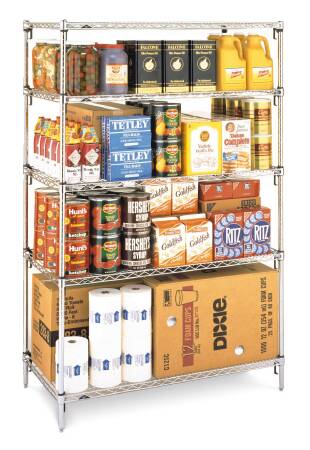 Intermetro Industries Super Adjustable Super Erecta Wire Shelving 1 Shelf Adjustable Chrome Plated Steel - A1830NC