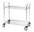 Intermetro Industries MW600 Series Utility Cart Chrome 24 X 36 X 39 Inch 2 Shelves Silver - W611