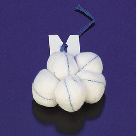 DeRoyal - Surgical Tonsil Sponge X-Ray Detectable Cotton 1/2 X 1-1/2 Inch 5 Count Pack Sterile - 30-045