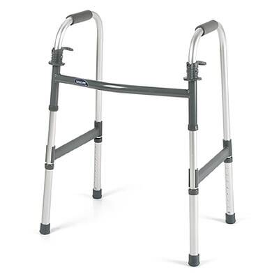Invacare I•Class Heavy Duty - Bariatric Dual Release Folding Walker Adjustable Height Aluminum Frame 500 lbs. Weight Capacity 30.4 to 37.4 Inch Height - 6291-HDA