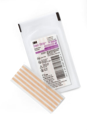 3M Steri-Strip Elastic Skin Closure Strip 1/8 X 3 Inch Nonwoven Material Flexible Strip Tan - E4540