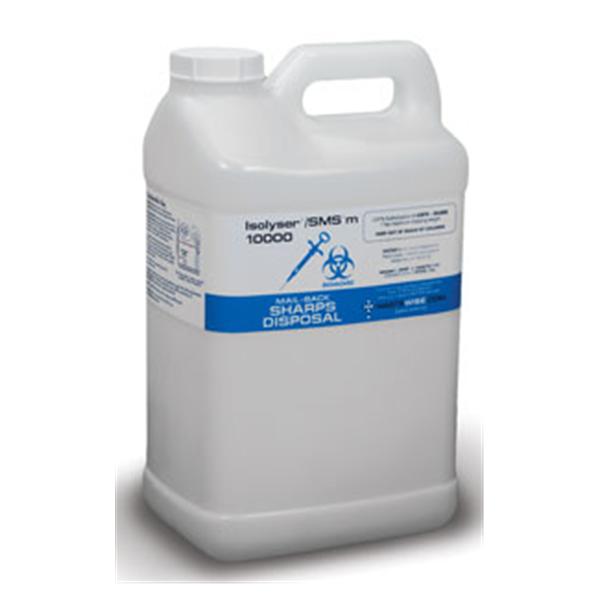 WCM Mailer System Sharps Isolyser/Sms 2.7Gal Plastic Blue/White Ea, 2 Ea/Ca - SMS10000M