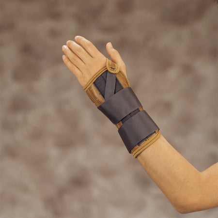 Deroyal - Wrist Brace DeRoyal Suede Leatherette Right Hand Black / Brown Small - 5010-02