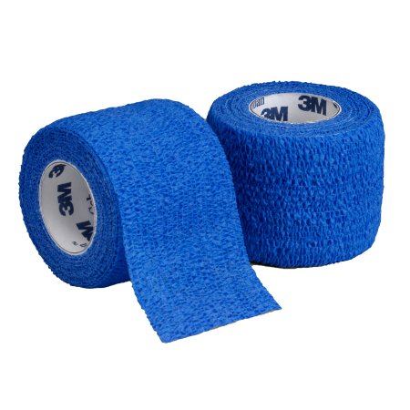 3M Coban - Cohesive Bandage 3 Inch X 5 Yard Standard Compression Self-adherent Closure Blue NonSterile - 1583B
