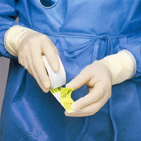 Cardinal Exam Glove ChemoPlus NonSterile Latex Extended Cuff Length Textured Fingertips Ivory Chemo Tested