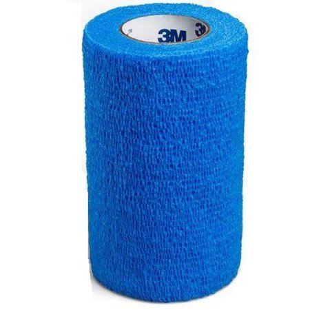 3M Coban - Cohesive Bandage 4 Inch X 5 Yard Standard Compression Self-adherent Closure Blue NonSterile - 1584B