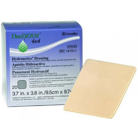 Convatec DuoDERM Hydroactive Hydrocolloid Dressing 4 X 4 Inch Square Sterile - 187611
