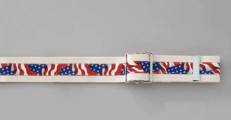 Posey Gait Belt 54 Inch Stars and Stripes Cotton - 6549