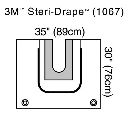 3M Steri-Drape - Orthopedic Drape U-Pouch 35 W X 30 L Inch Sterile - 1067