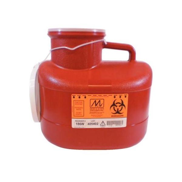 Greeno Organization Container Sharps 10Qt Polypropylene Red/Black Each - 186W