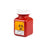 Medegen Medical Products LLC SharpStainer Sharps Container 1-Piece 5 H X 3-1/2 W X 3-1/2 D Inch 0.7 Quart Red Vertical Entry Lid - 185S