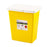 SharpSafety - Chemotherapy Waste Container 17-1/2 H X 15-1/2 W X 11 D Inch 8 Gallon Yellow Base / White Lid Horizontal / Vertical Entry Gasketed Hinged Lid - 8985