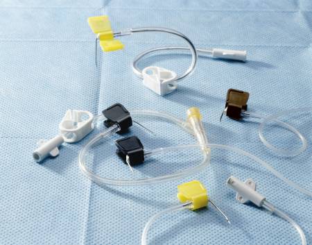 Kawasumi - Huber Infusion Set 20 Gauge 1-1/2 Inch 11 Inch Tubing Y-Site Port - Kawasumi Laboratories - PI01Y03
