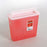 Cardinal In-Room Sharps Container 1-Piece 11 H X 10-3/4 W X 4-3/4 D Inch 5 Quart Translucent Red Horizontal Entry Lid - 85131