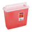 In-Room - Sharps Container 11 H X 10-3/4 W X 4-3/4 D Inch 1.25 Gallon Translucent Red Base / Translucent Lid Horizontal Entry Flap Lid - 851301