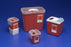 AutoDrop - Sharps Container 10 H X 7-1/4 W X 10-1/2 D Inch 2 Gallon Red Base / Translucent Lid Vertical Entry Rotating Lid - 1525SA