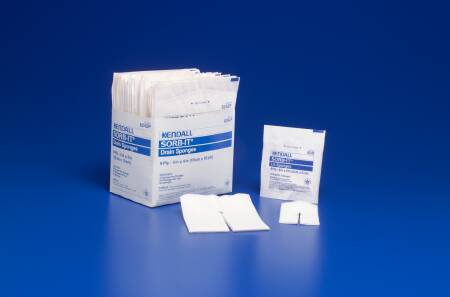 Cardinal Curity I.V. / Drain Split Dressing Gauze 2 X 2 Inch Square, Slotted Sterile - 6241
