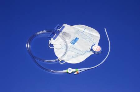 Cardinal Dover Indwelling Catheter Tray Foley 18 Fr. 5 cc Balloon Silicone - 6154-
