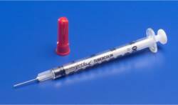 Cardinal Monoject Tuberculin Syringe with Needle 1 mL 25 Gauge 5/8 Inch Attached Needle Without Safety - 8881501640