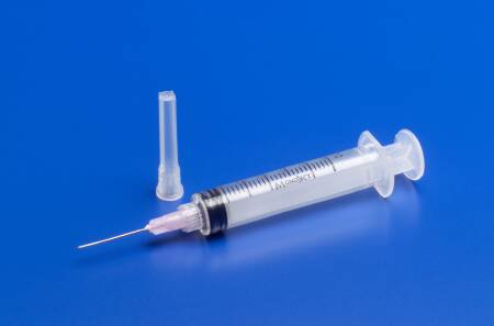 Cardinal Monoject Syringe with Hypodermic Needle 6 mL 21 Gauge 1-1/2 Inch Detachable Needle Without Safety - 8881516150