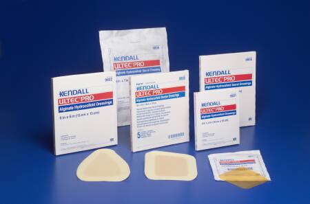 Cardinal Kendall Hydrocolloid Dressing with Alginate 6 X 6 Inch Square Sterile - 9802