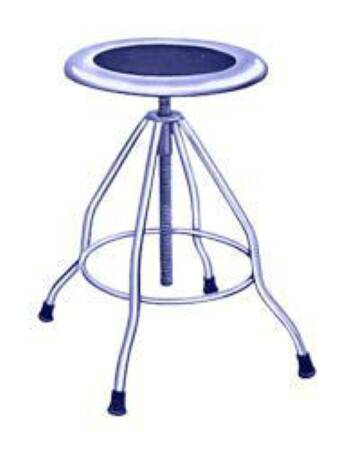 Blickman Clifton Exam Stool Backless Spinlift Height Adjustment 4 Casters Stainless Steel - 1027745000