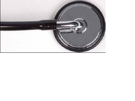 Kerma Medical Products - Bowles Stethoscope Black 1-Tube 22 Inch Tube Single Head Chestpiece - 04800