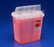 Cardinal SharpSafety Sharps Container 12-3/4 H X 7-1/4 D X 10-1/2 W Inch 2 Gallon Red Horizontal Entry Lid - 89651