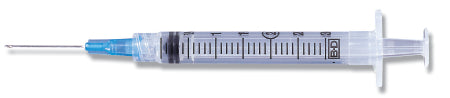 Becton Dickinson PrecisionGlide Syringe with Hypodermic Needle 3 mL 22 Gauge 3/4 Inch Detachable Needle Without Safety - 309569