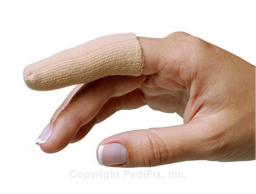Pedifix Visco-Gel Seamless Knit Digit Cap Knit / Visco-Gel Finger Tan 2X-Large - 4053-XXL