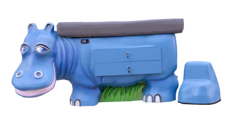Pedia Pals STOOL, STEP EXAM TABLE STONE ZOO PALS HIPPO - 4100SS-HIPPO