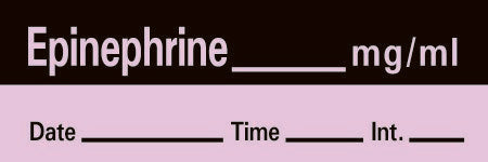 Timemed - Drug Label Anesthesia Label EPHEDrine_mcg/mL date_time_int_ Violet 1/2 X 1-1/2 Inch - AN-6